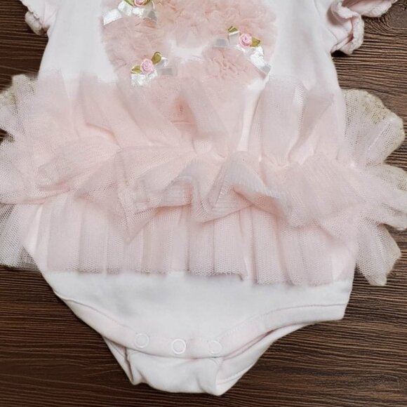 Edgehill Collection Pink Heart Tutu Bodysuit Size 3m Girls - Picture 3 of 4
